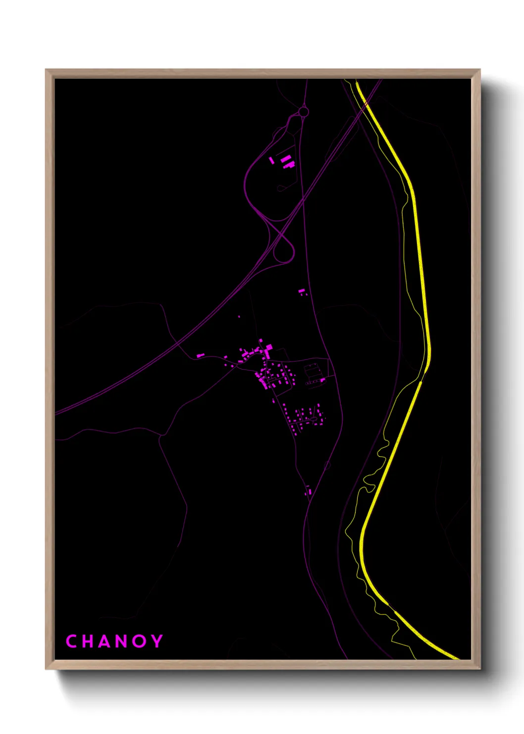 Une affiche de carte sur Chanoy