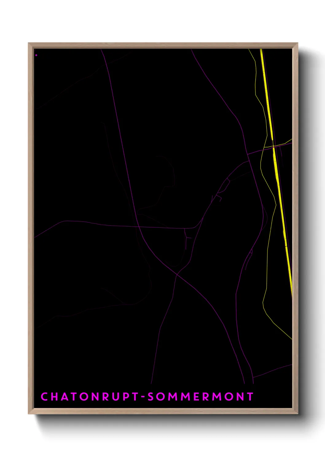 Une affiche de carte sur Chatonrupt-Sommermont