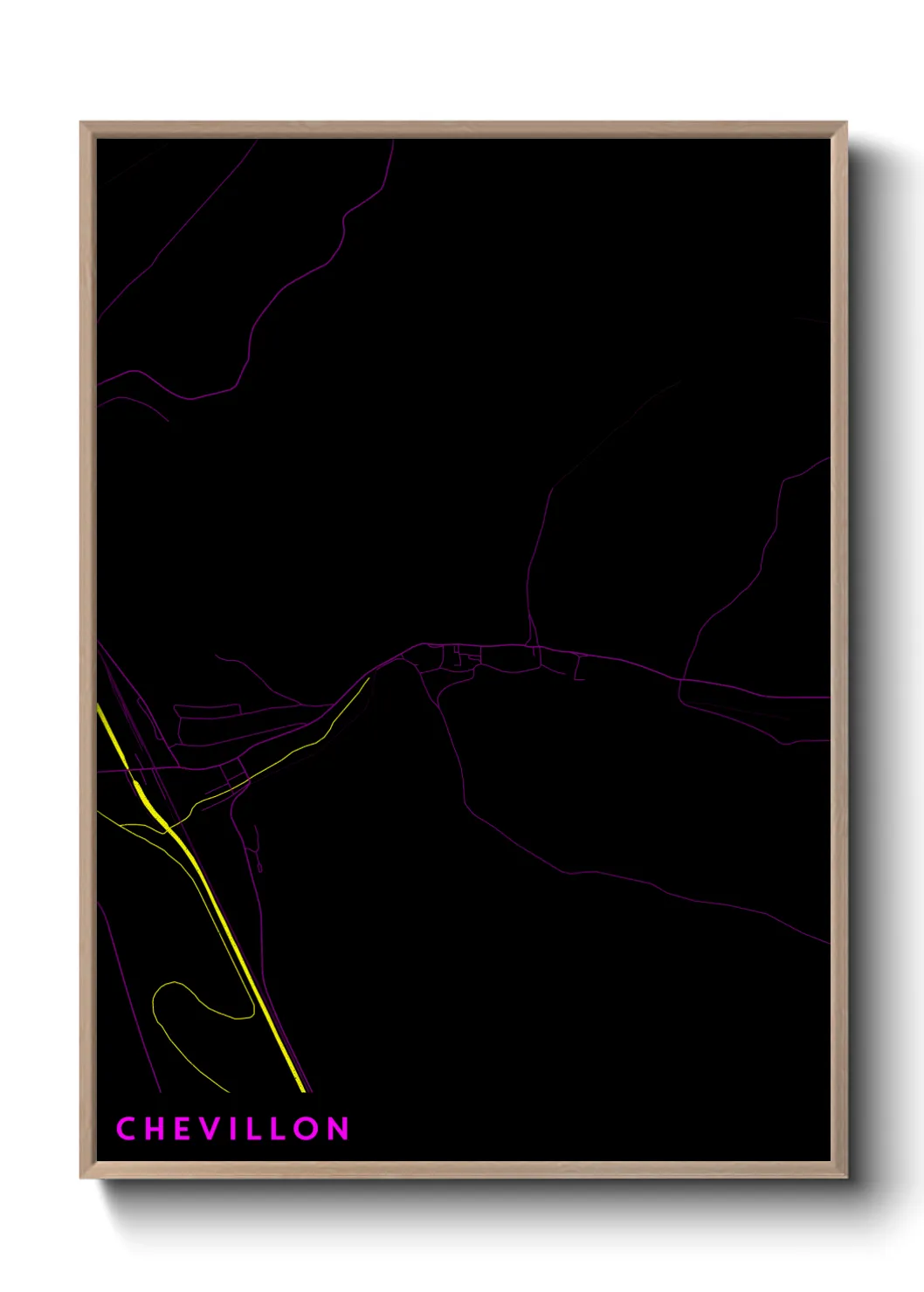 Une affiche de carte sur Chevillon