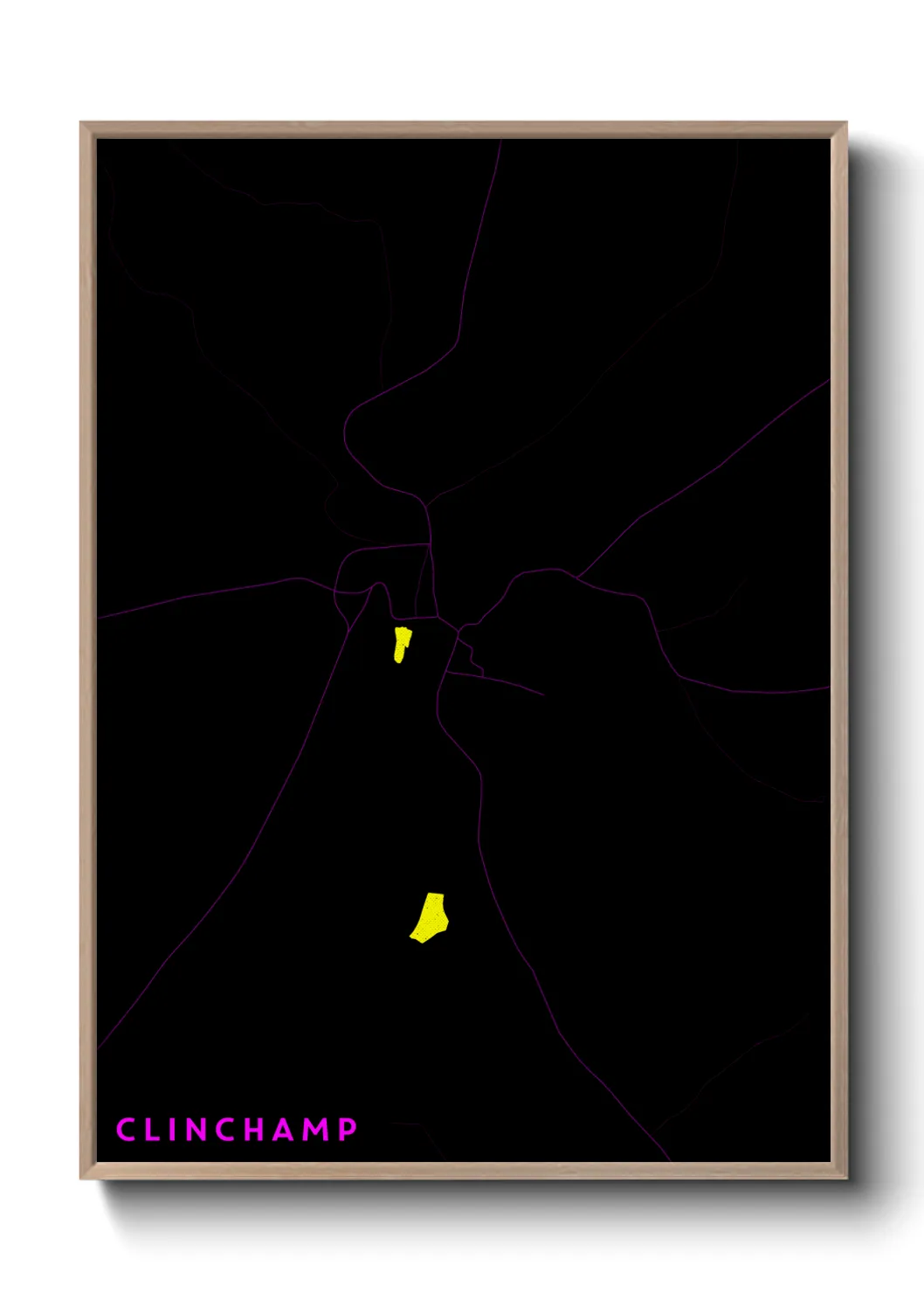 Une affiche de carte sur Clinchamp