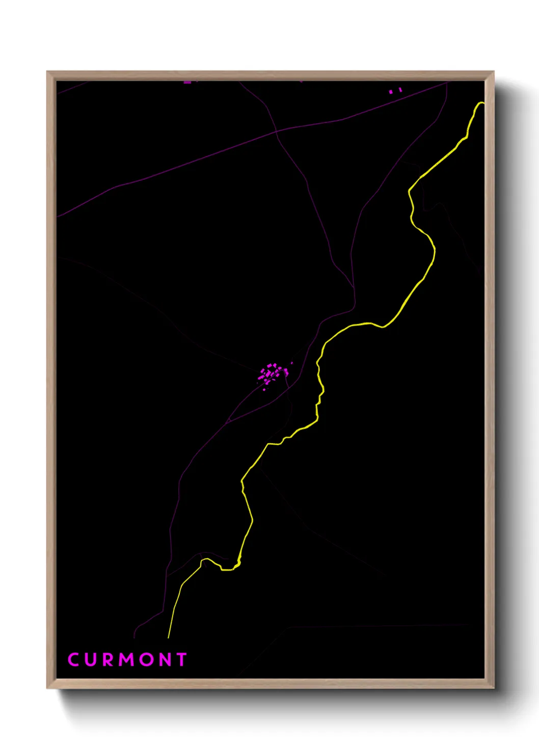 Une affiche de carte sur Curmont