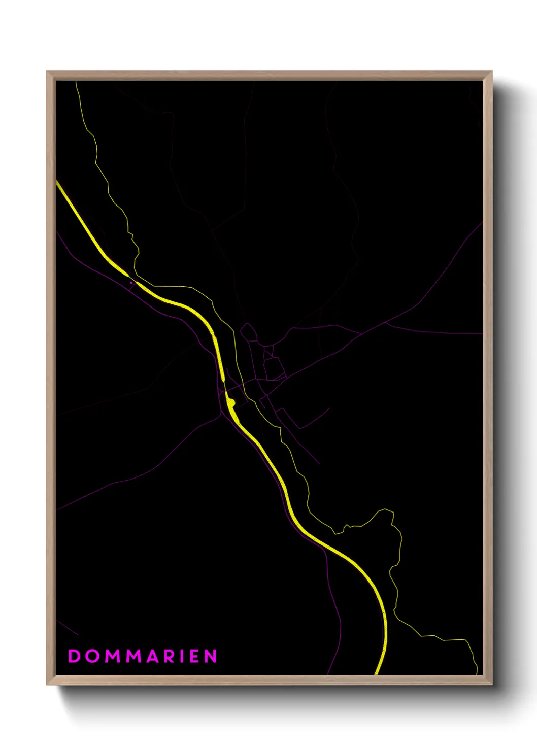 Une affiche de carte sur Dommarien