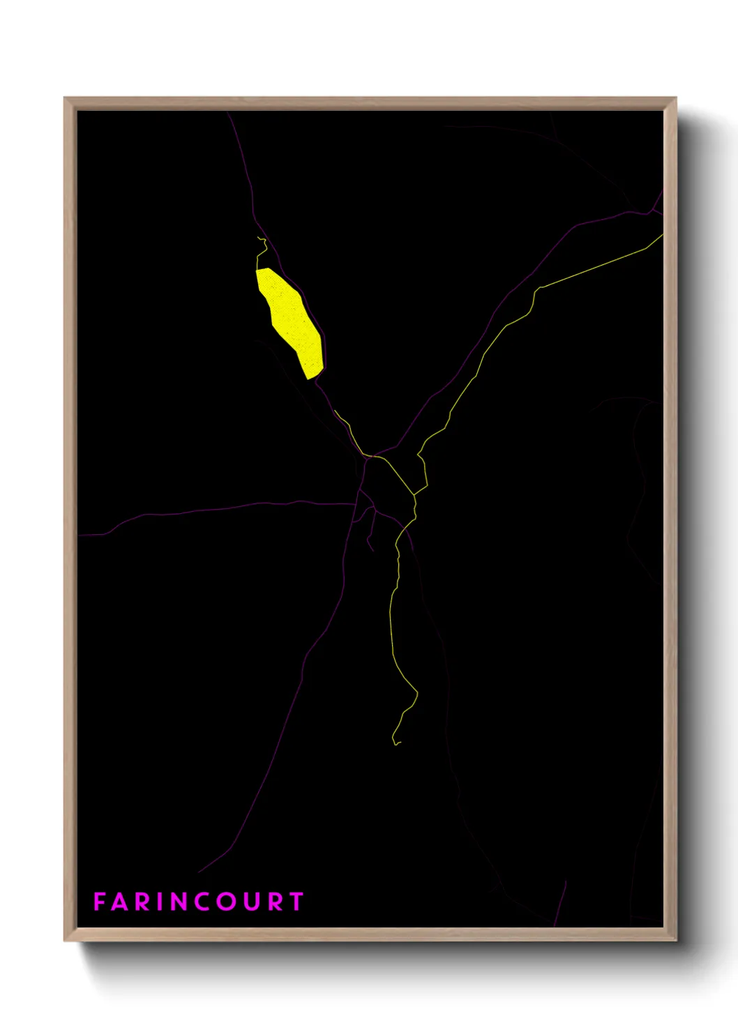 Une affiche de carte sur Farincourt
