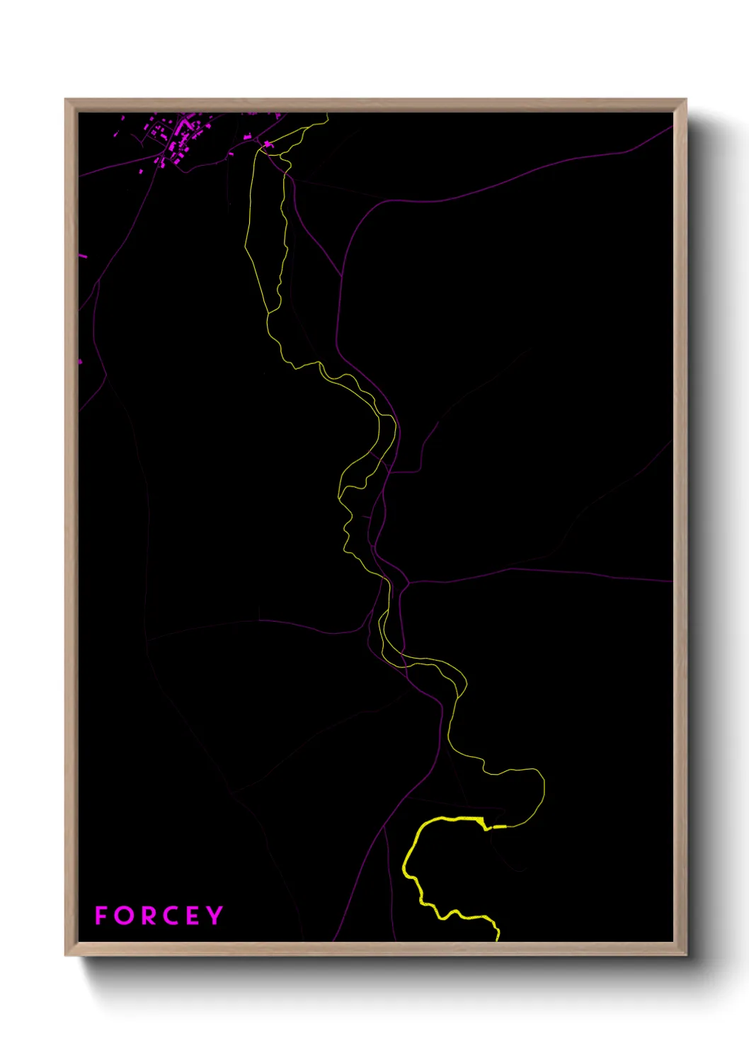 Une affiche de carte sur Forcey