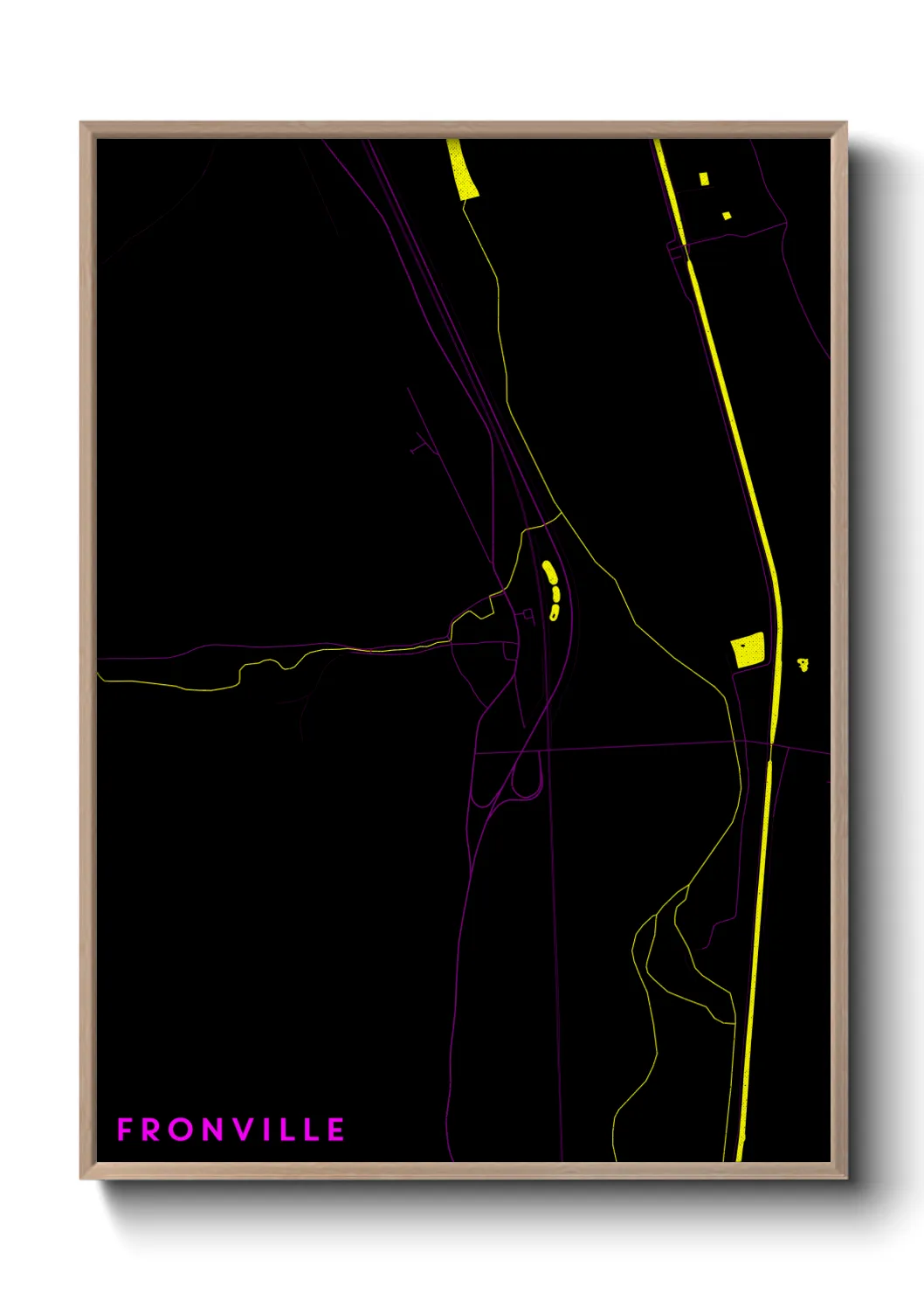 Une affiche de carte sur Fronville