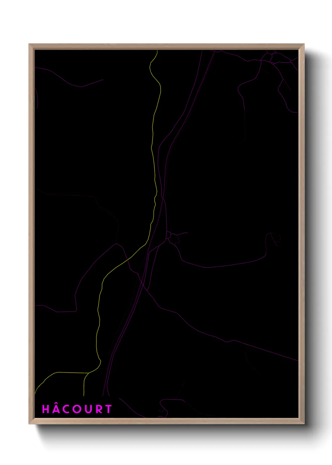 Une affiche de carte sur Hâcourt