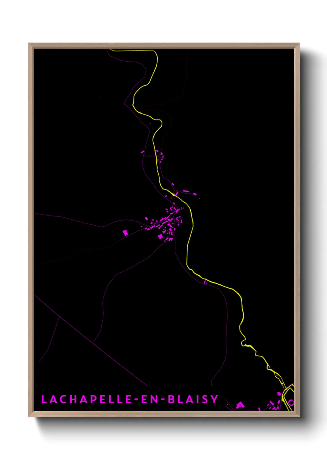 Une affiche de carte sur Lachapelle-en-Blaisy