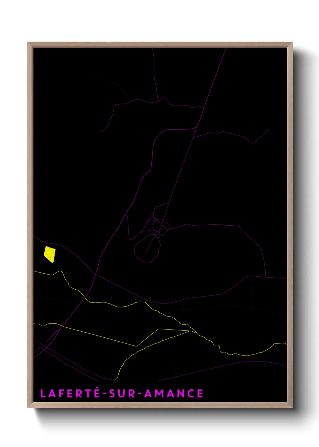Une affiche de carte sur Laferté-sur-Amance
