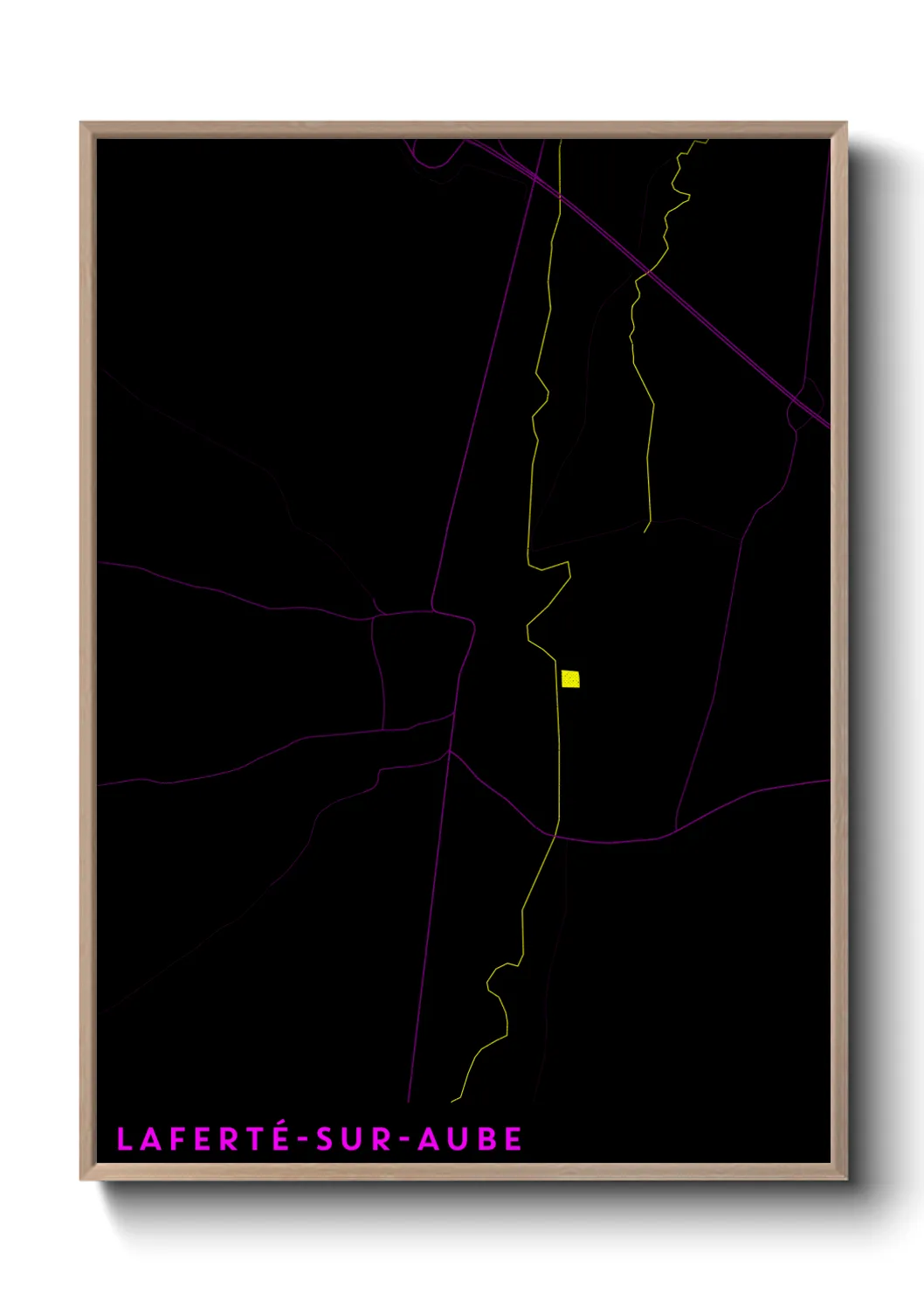 Une affiche de carte sur Laferté-sur-Aube
