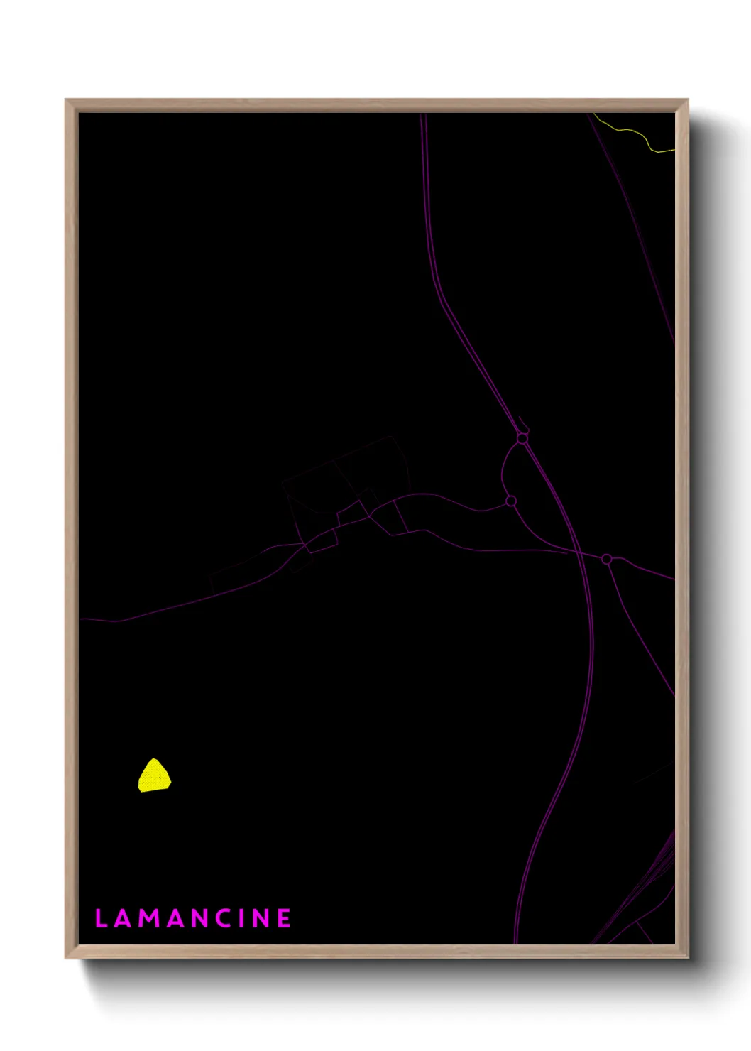 Une affiche de carte sur Lamancine