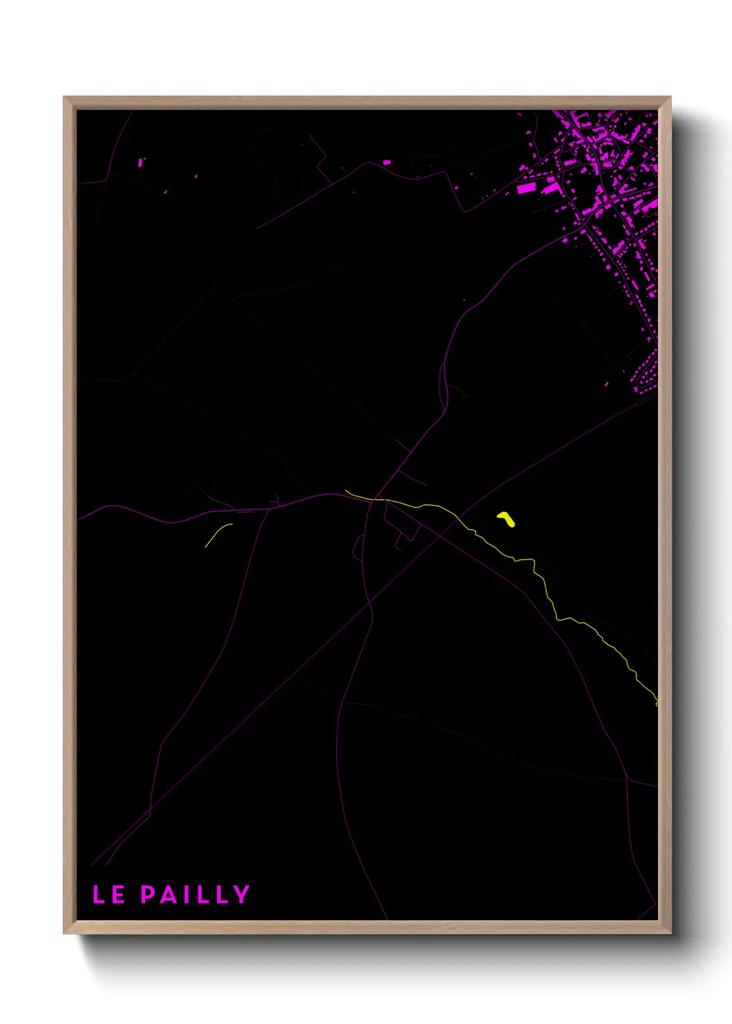 Une affiche de carte sur Le Pailly