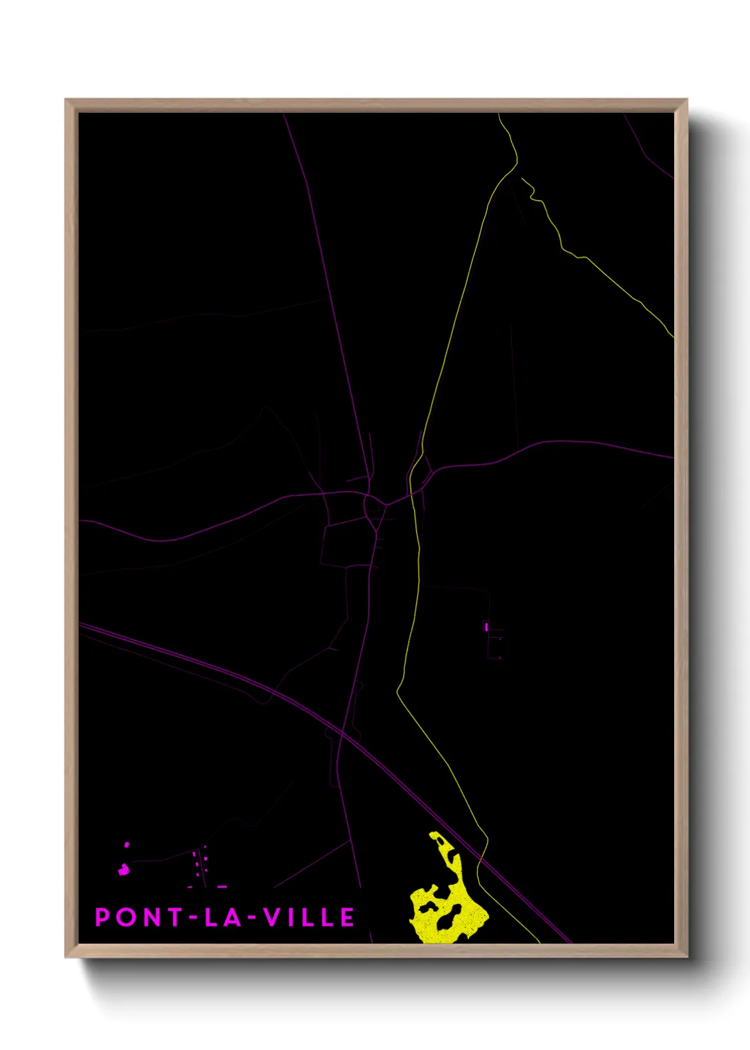 Une affiche de carte sur Pont-la-Ville