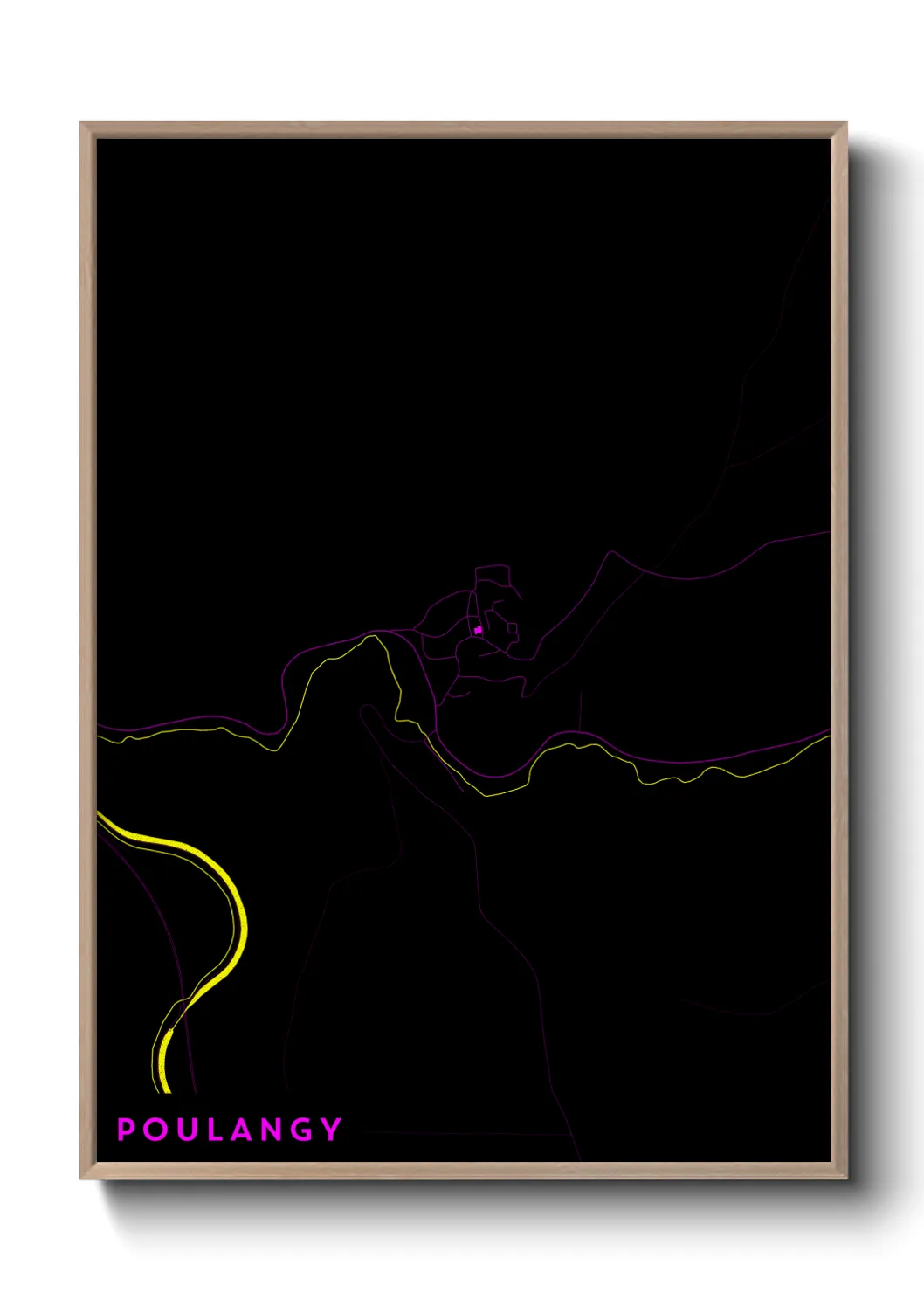 Une affiche de carte sur Poulangy