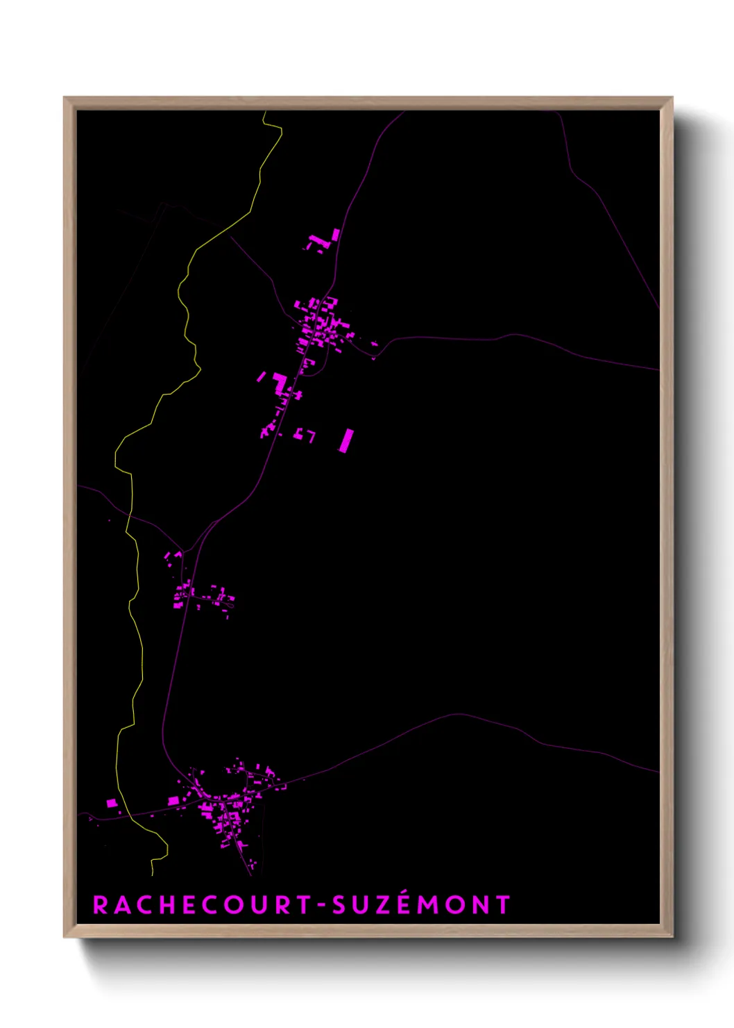 Une affiche de carte sur Rachecourt-Suzémont
