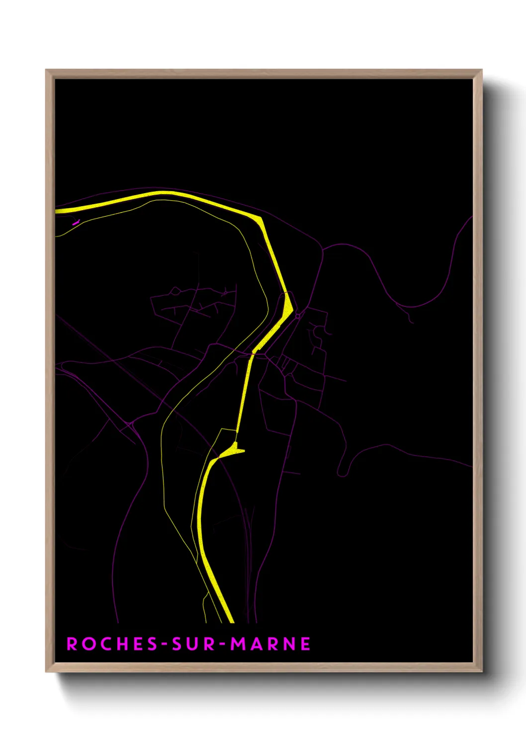 Une affiche de carte sur Roches-sur-Marne