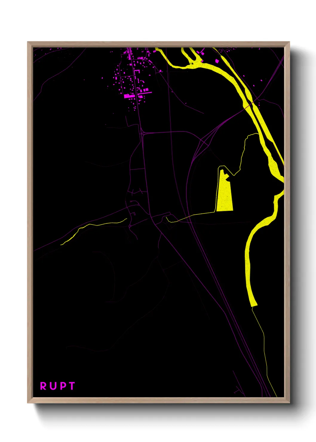 Une affiche de carte sur Rupt