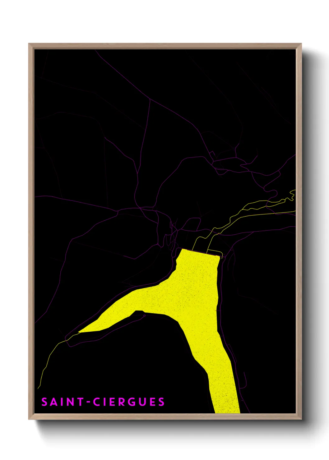 Une affiche de carte sur Saint-Ciergues
