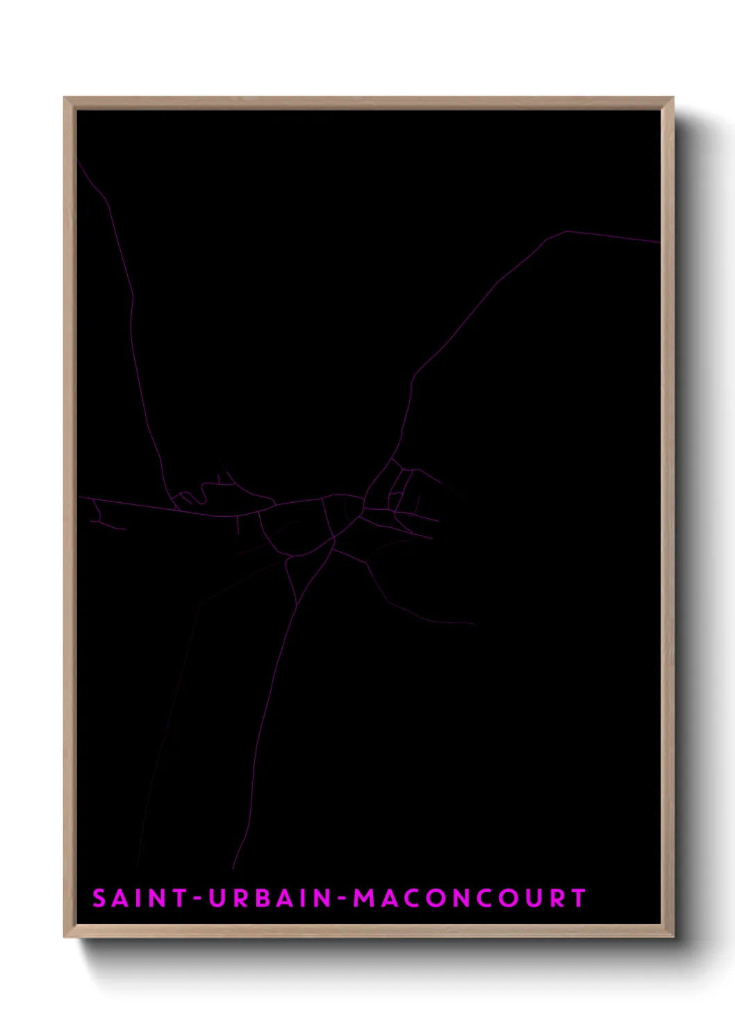 Une affiche de carte sur Saint-Urbain-Maconcourt