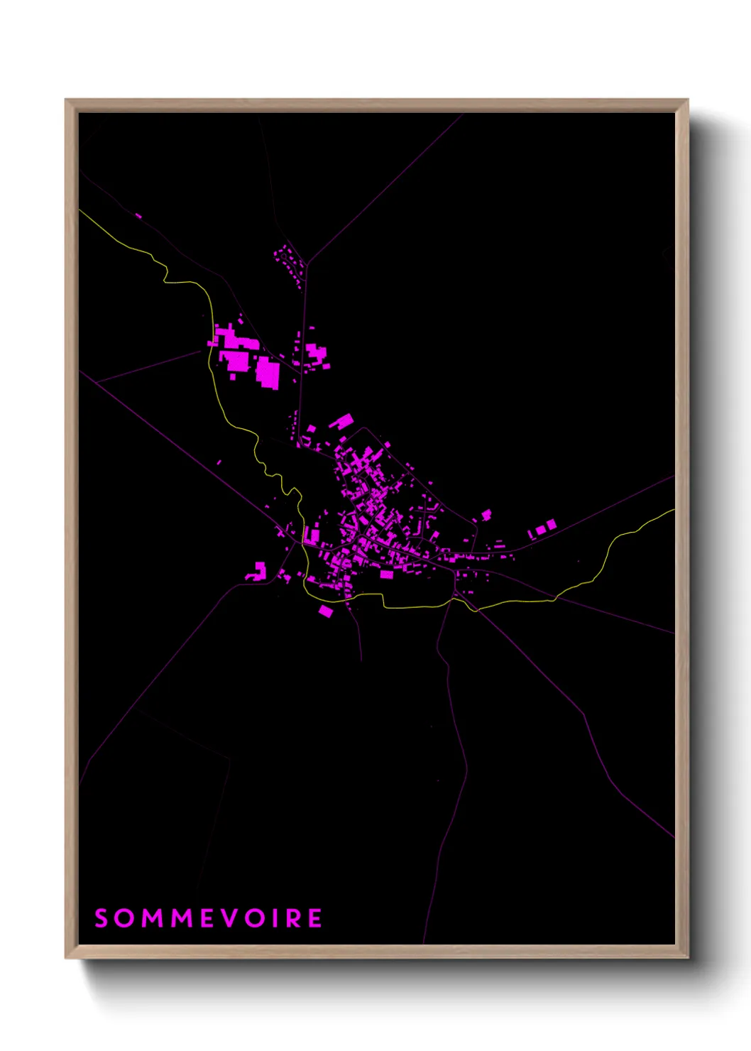 Une affiche de carte sur Sommevoire
