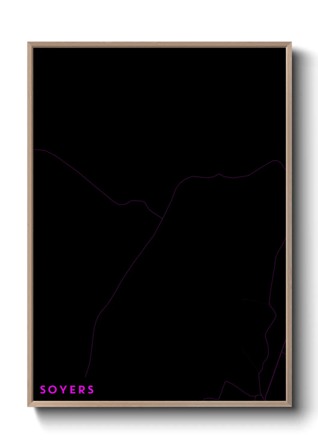 Une affiche de carte sur Soyers