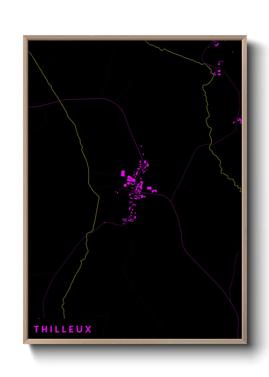 Une affiche de carte sur Thilleux