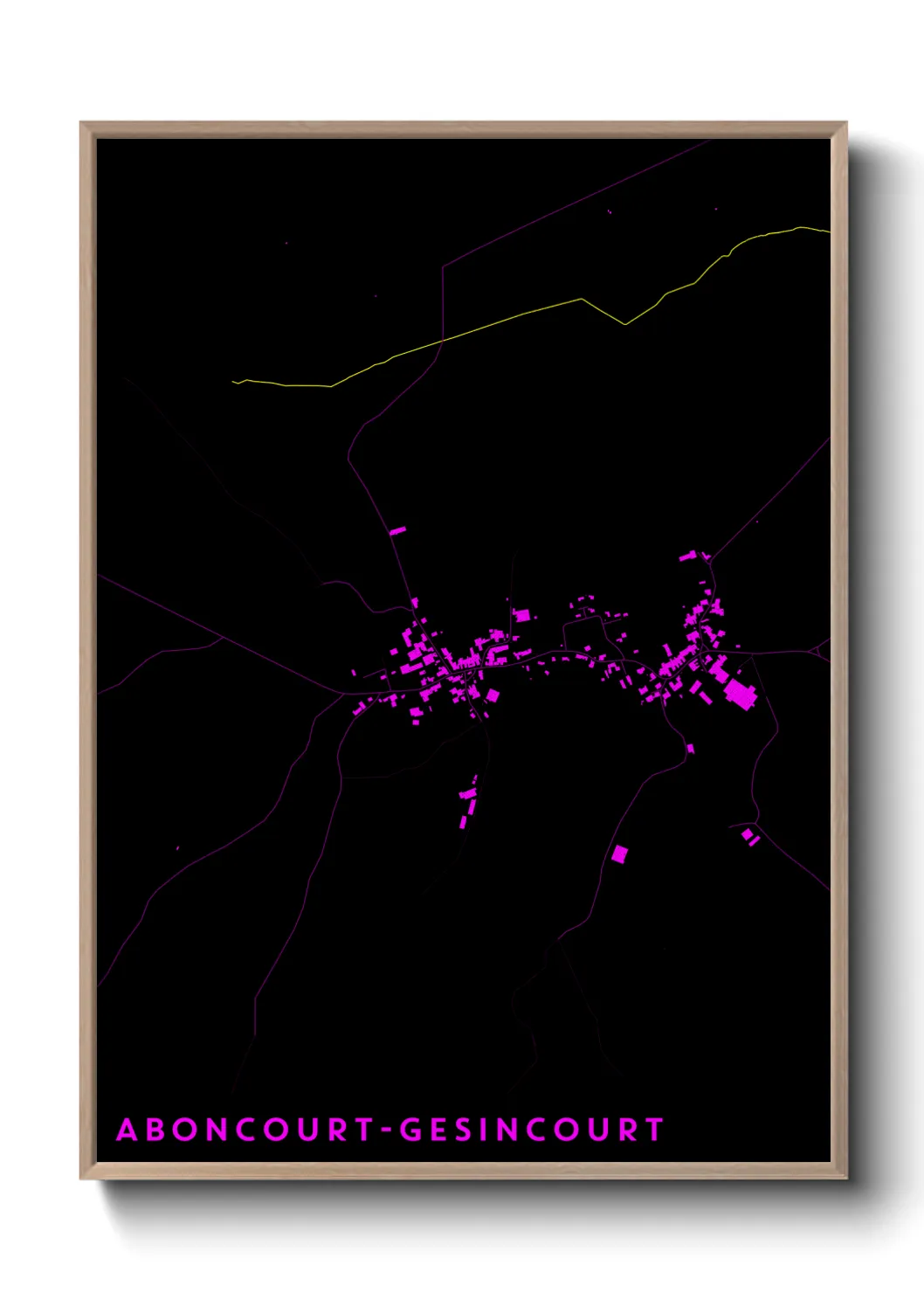 Un poster carteAboncourt-Gesincourt