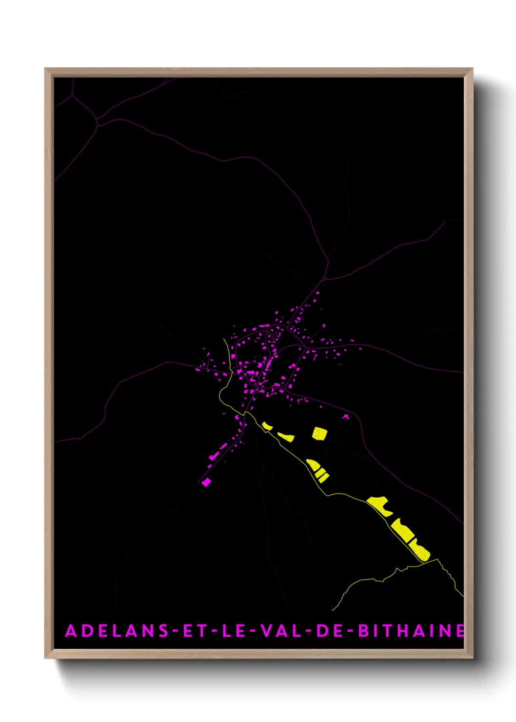Un poster carteAdelans-et-le-Val-de-Bithaine