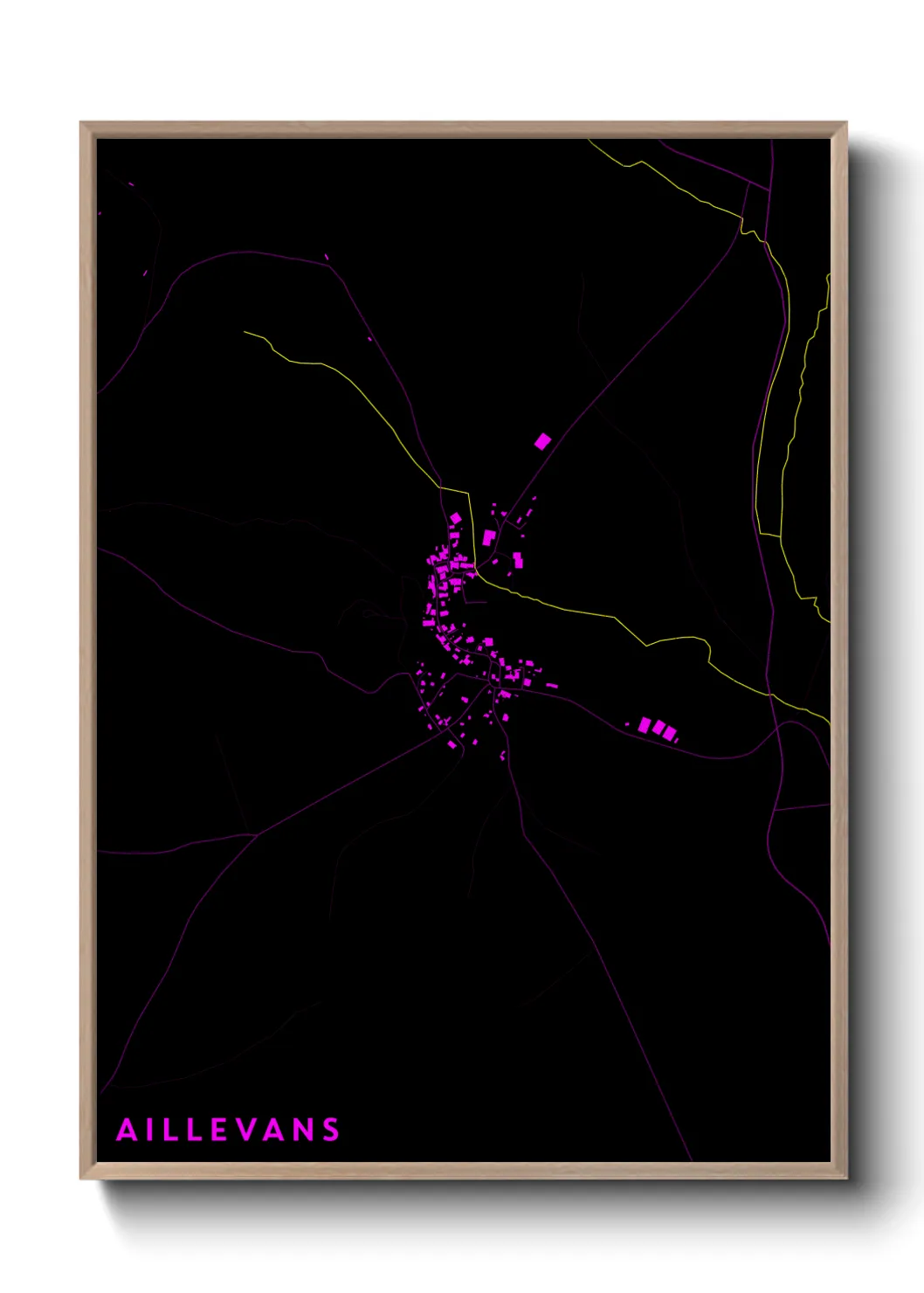 Une affiche de carte sur Aillevans