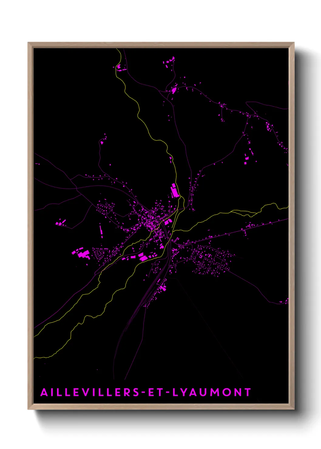 Un poster carteAillevillers-et-Lyaumont