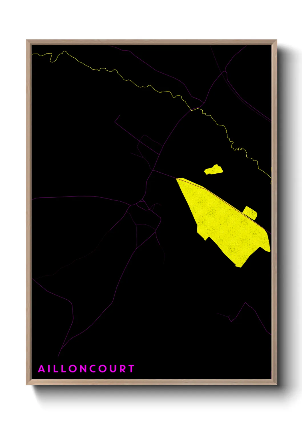 Une affiche de carte sur Ailloncourt