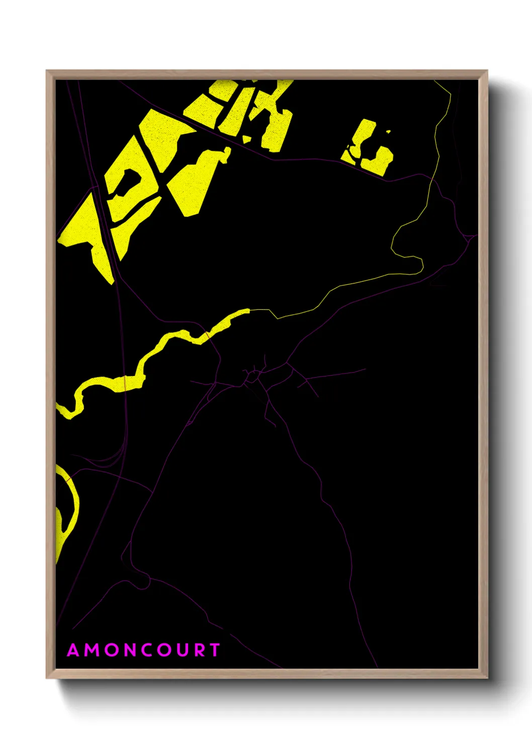 Une affiche de carte sur Amoncourt