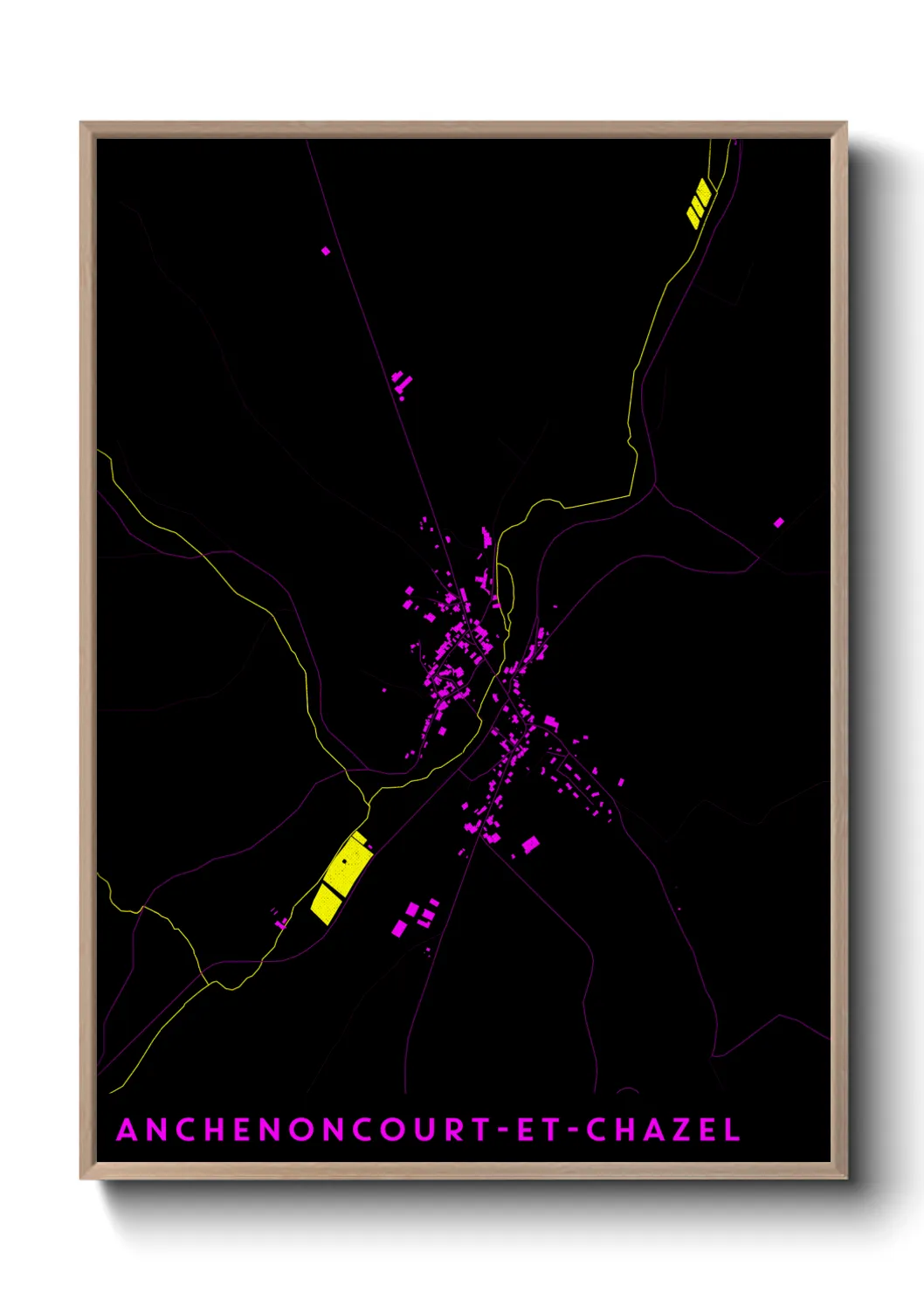 Un poster carteAnchenoncourt-et-Chazel