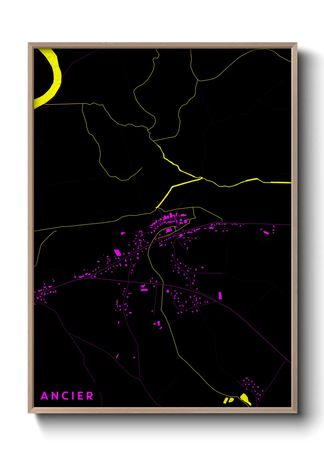 Une affiche de carte sur Ancier