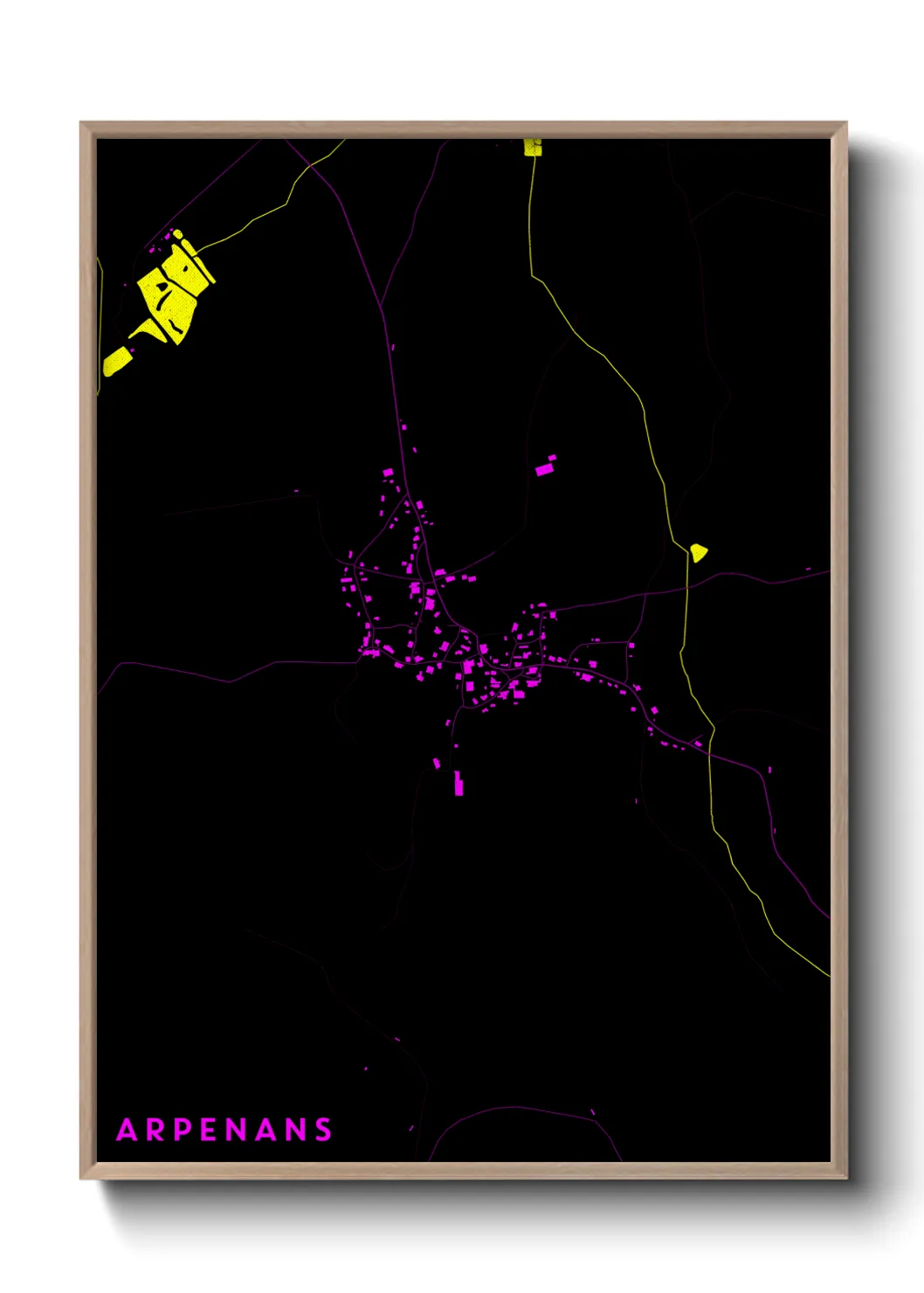 Une affiche de carte sur Arpenans