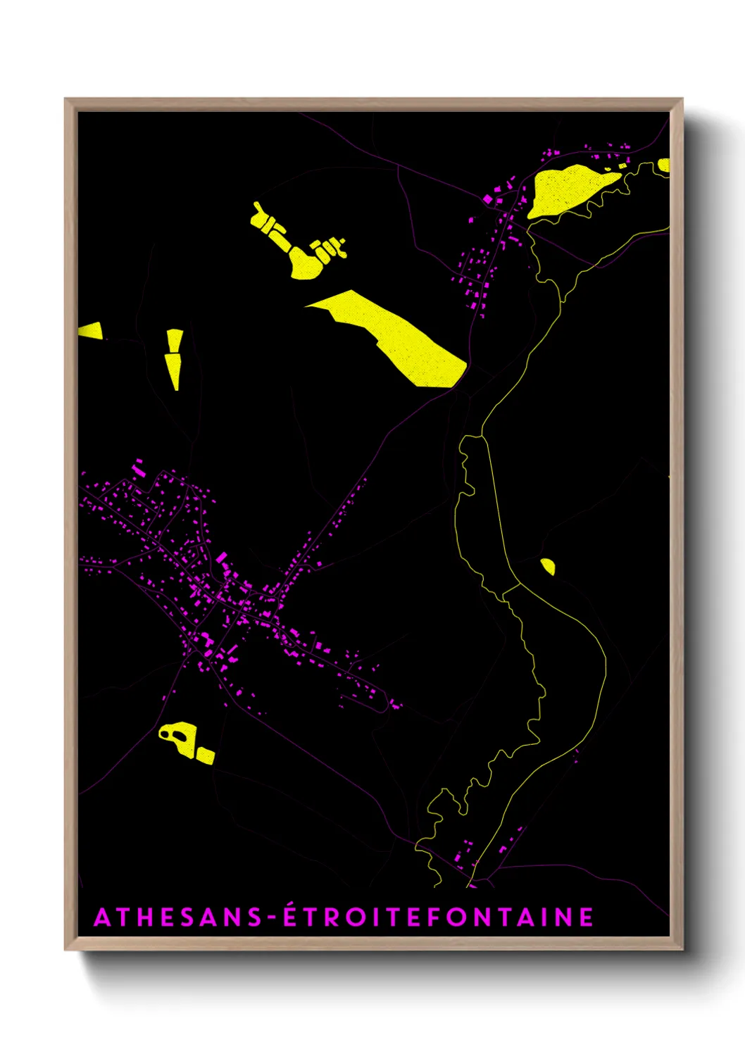 Une affiche de carte sur Athesans-Étroitefontaine