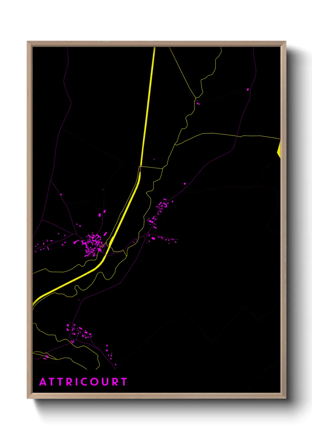 Une affiche de carte sur Attricourt
