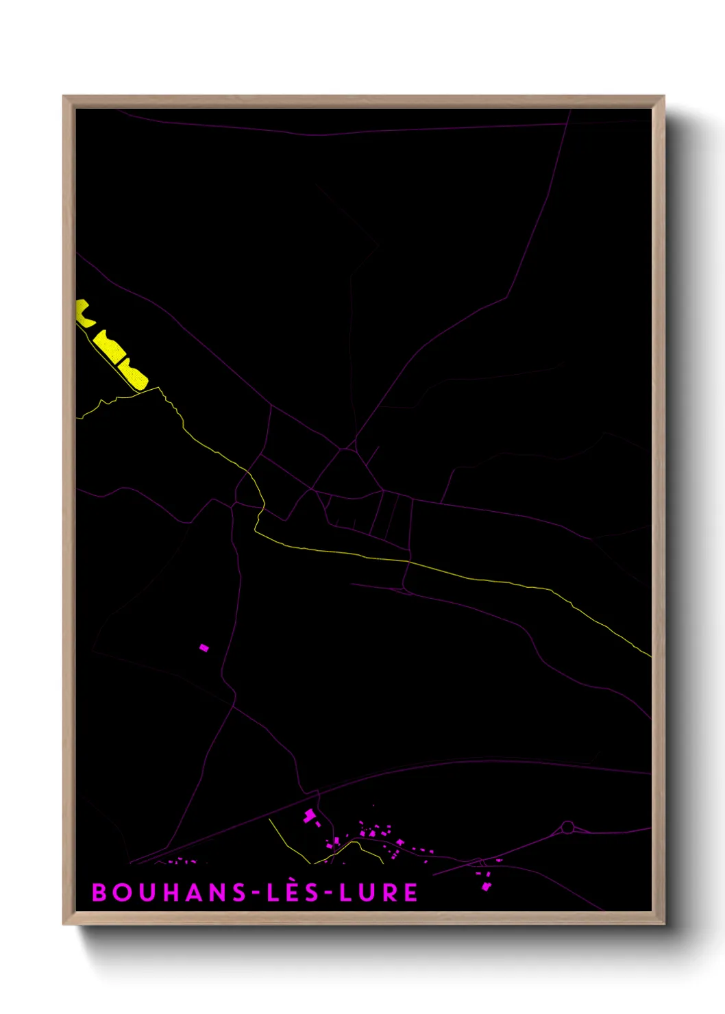 Une affiche de carte sur Bouhans-lès-Lure