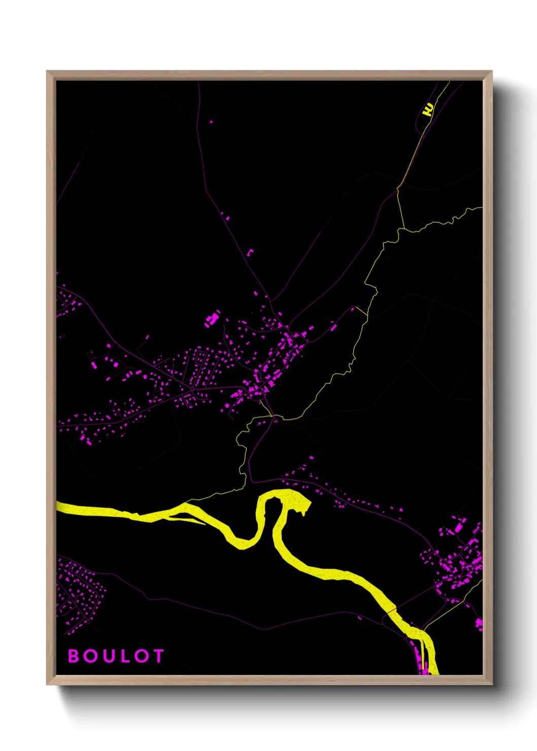 Une affiche de carte sur Boulot