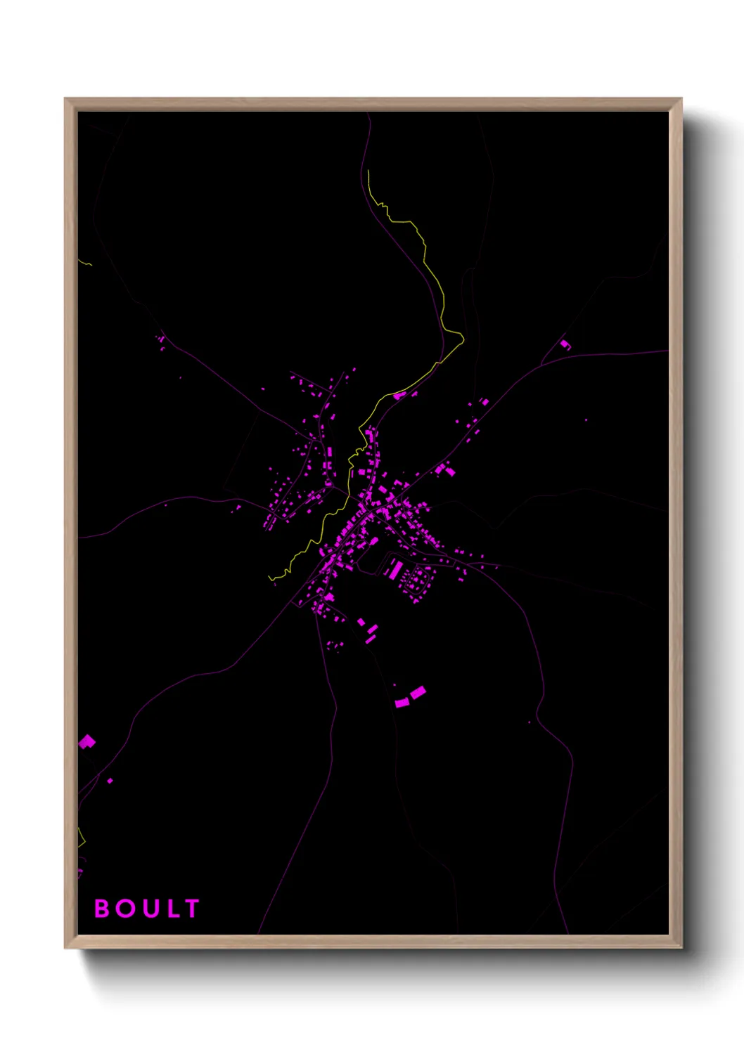 Une affiche de carte sur Boult