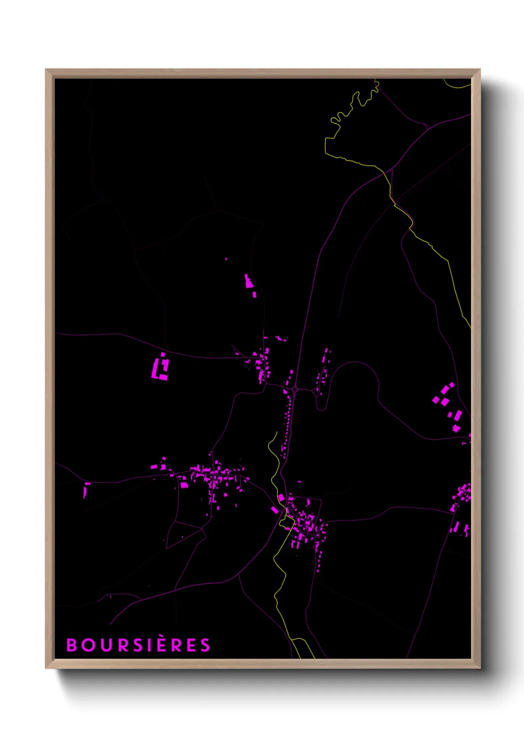 Une affiche de carte sur Boursières
