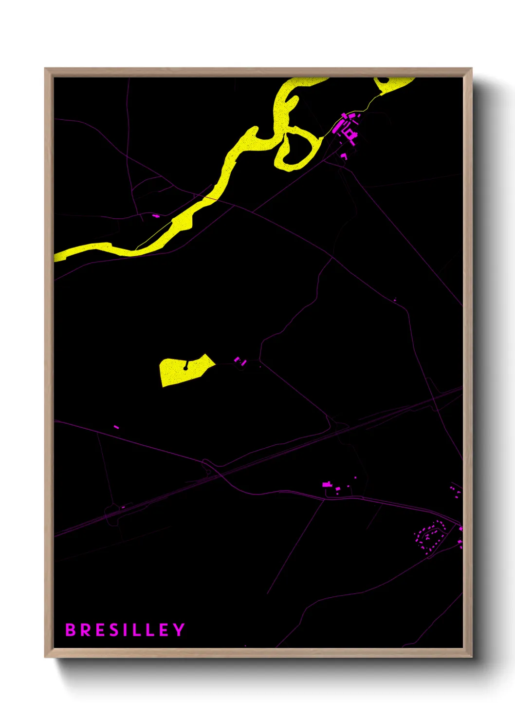 Une affiche de carte sur Bresilley