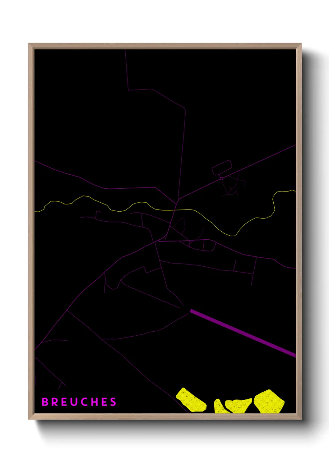 Une affiche de carte sur Breuches