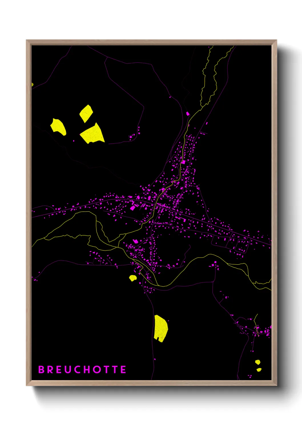 Une affiche de carte sur Breuchotte