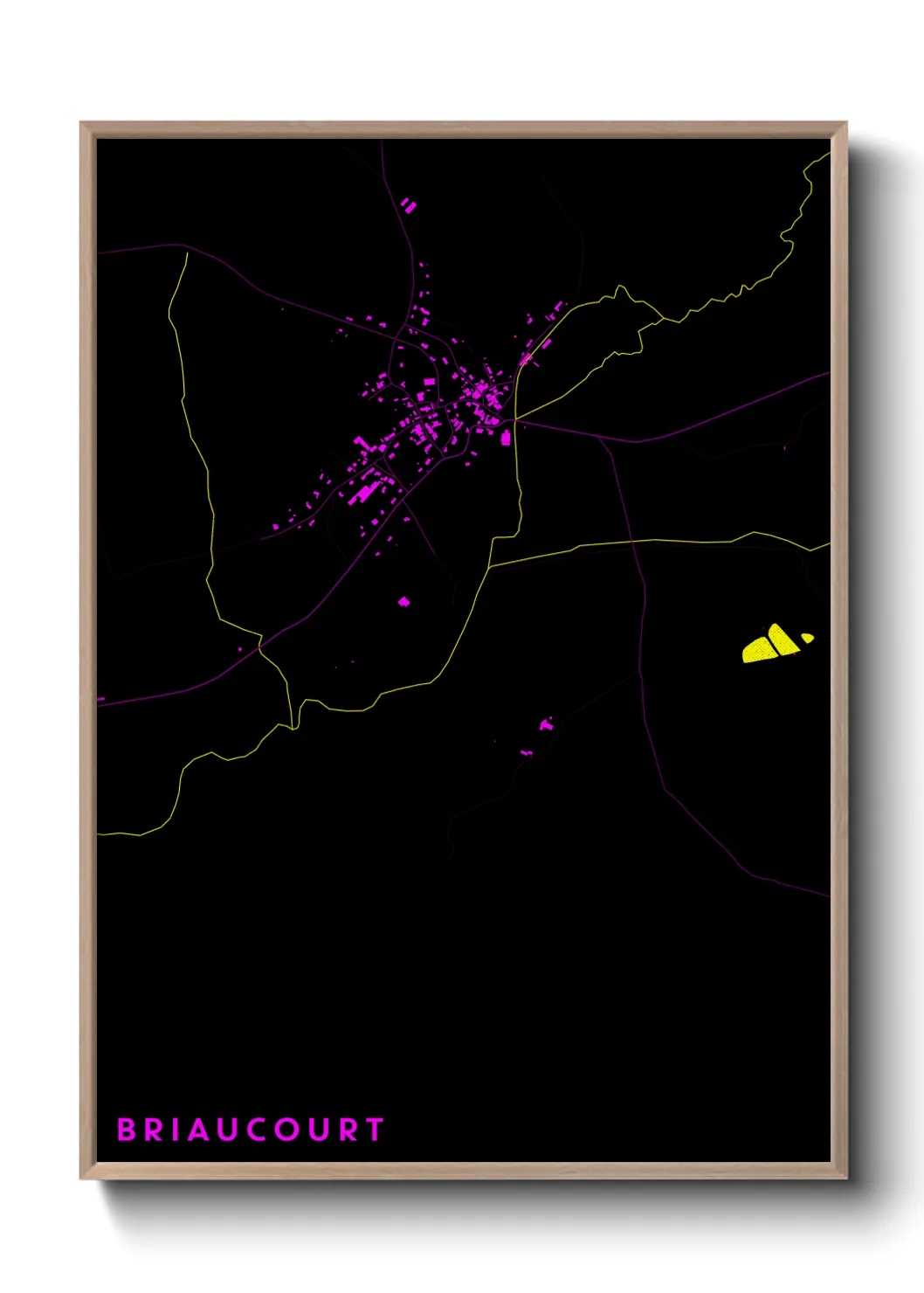 Une affiche de carte sur Briaucourt