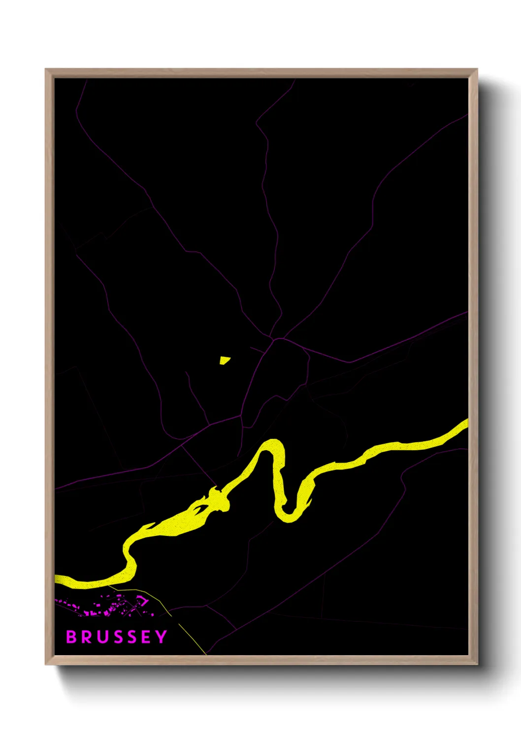 Une affiche de carte sur Brussey