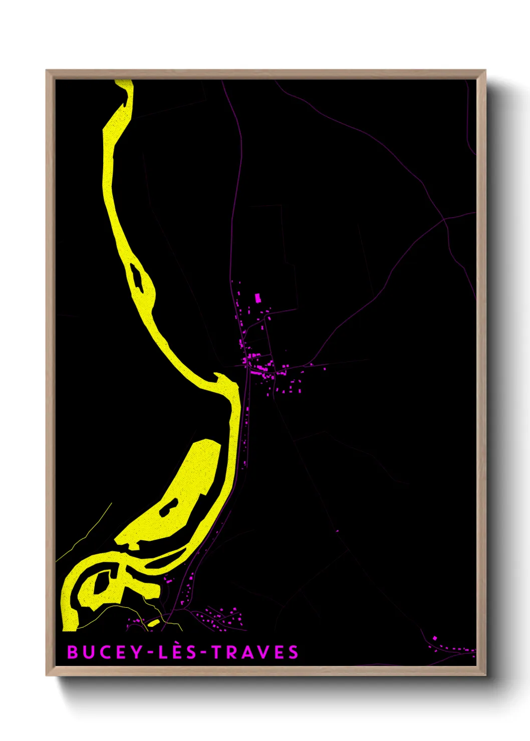 Une affiche de carte sur Bucey-lès-Traves