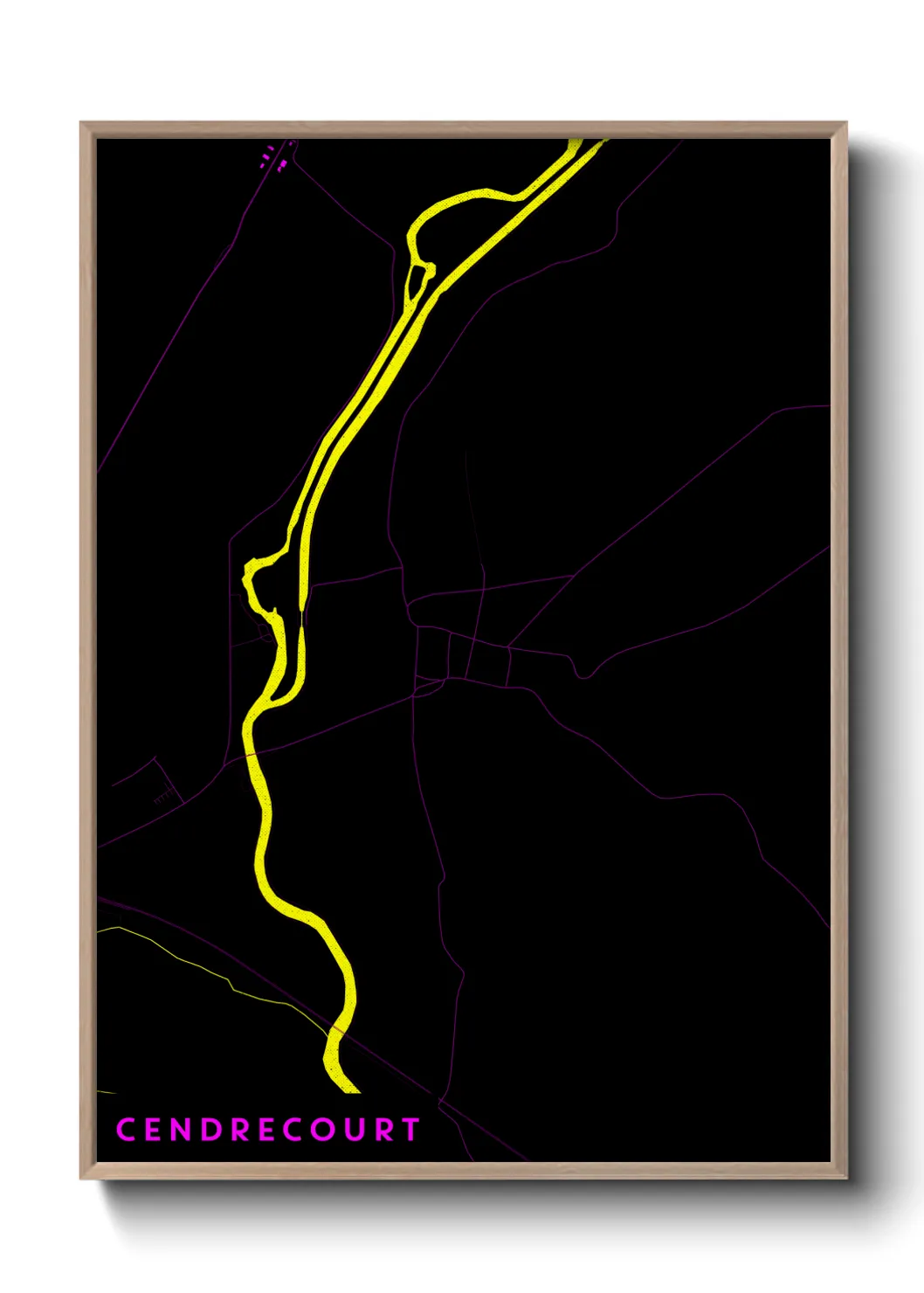 Une affiche de carte sur Cendrecourt