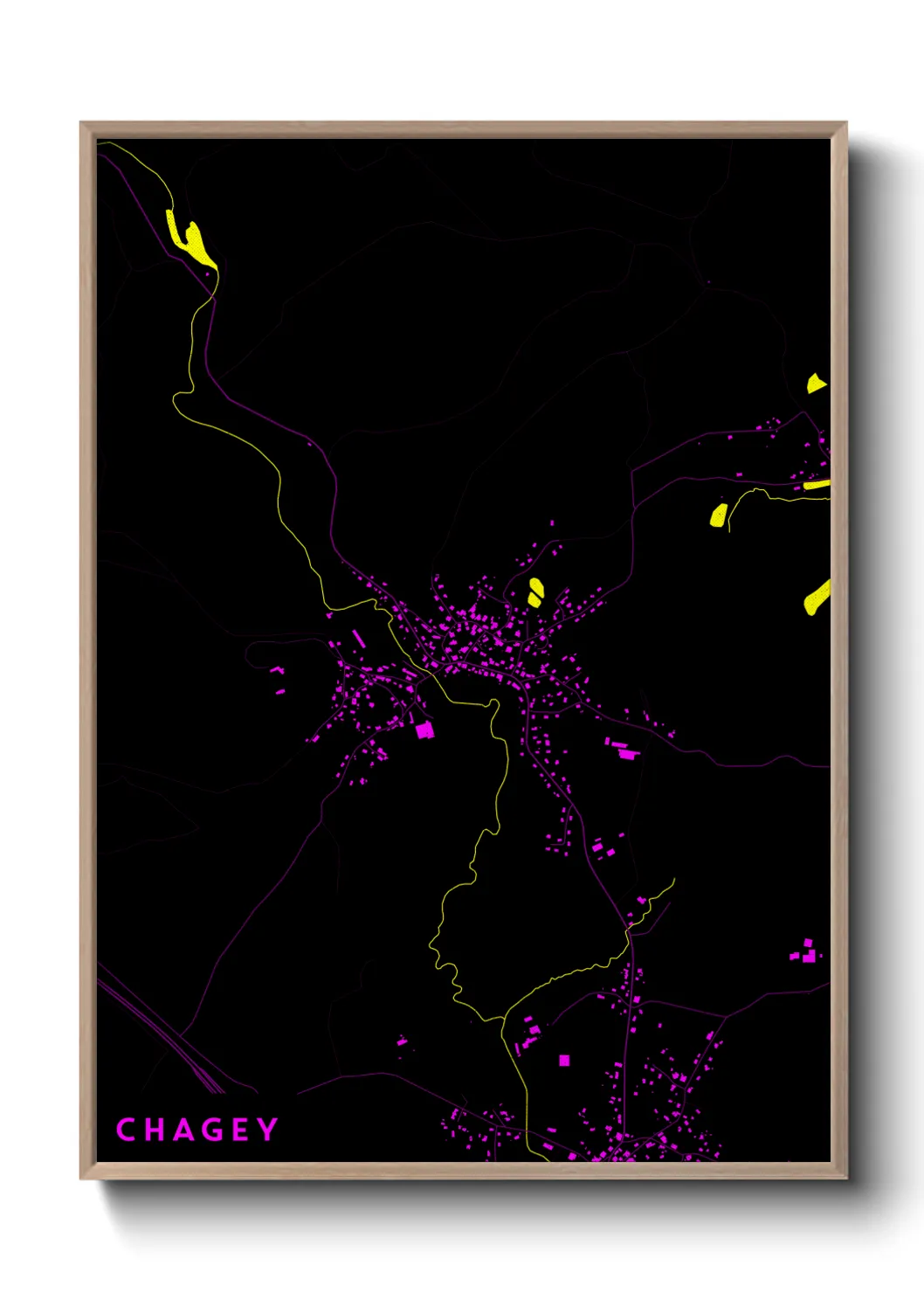 Une affiche de carte sur Chagey