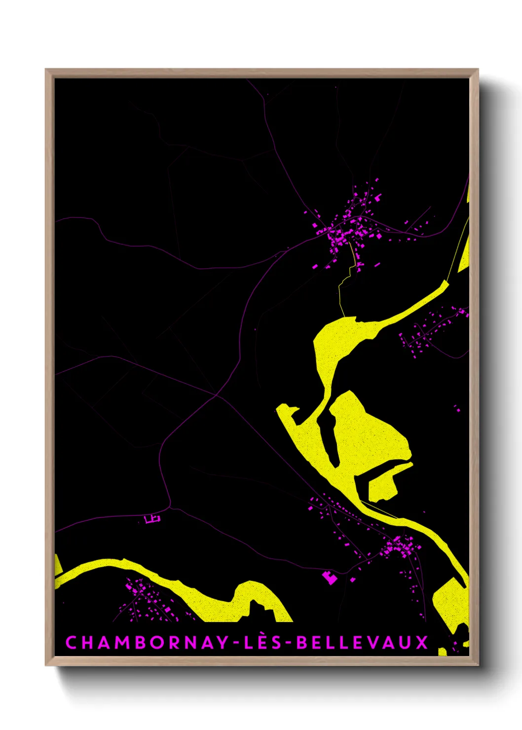 Une affiche de carte sur Chambornay-lès-Bellevaux