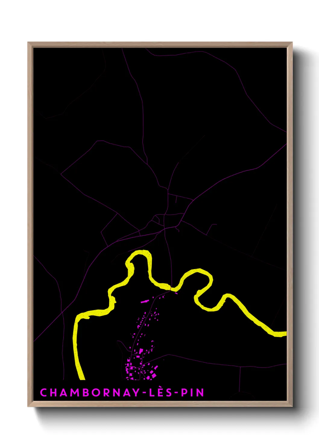 Une affiche de carte sur Chambornay-lès-Pin
